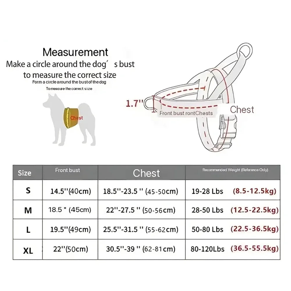 Harnais tactique anti-traction pour chien