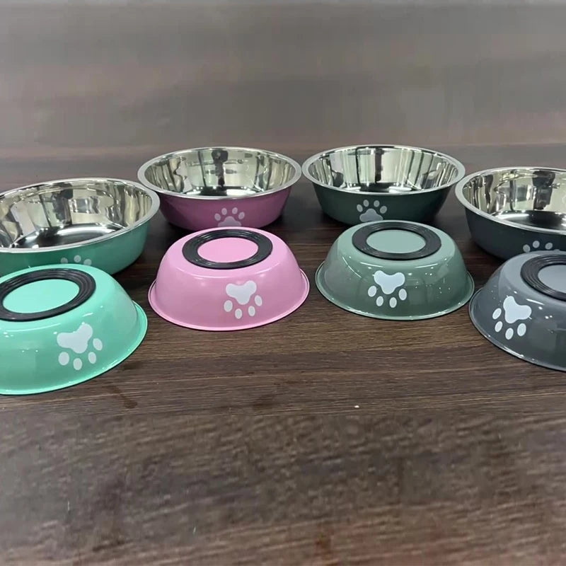 Gamelle antidérapante en inox pour animaux